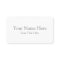 Create Your Own Light White Matte Business Cards
