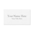 Create Your Own Light White Matte Business Cards