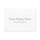 Create Your Own Light White Matte Business Cards