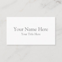Create Your Own Light White Matte Business Cards