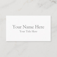 Create Your Own Light White Matte Business Cards at Zazzle
