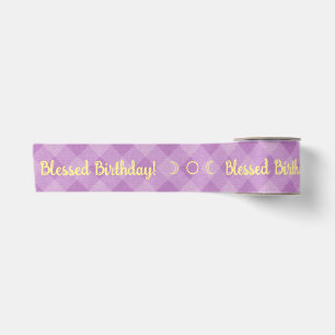 Create Your Own Lilac Purple Gingham Satin Ribbon