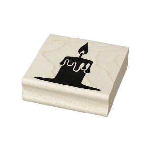 Create Your Own Lit Dripping Candle Rubber Stamp