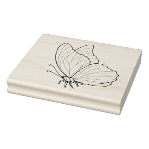 Create Your Own Lit Hand Drawn Butterfly Rubber Stamp