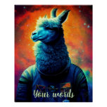 Create Your Own Llama in Space Astronaut Poster