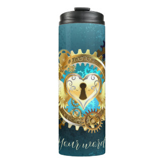 Create Your Own Locked Clockwork Winged Heart Thermal Tumbler