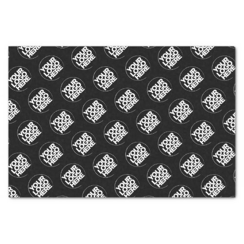 Create your own logo black business pattern tissue paper