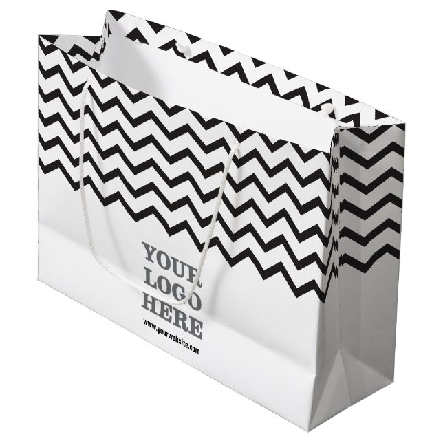 Create Your Own Logo Large Gift Bag (Front Angled)