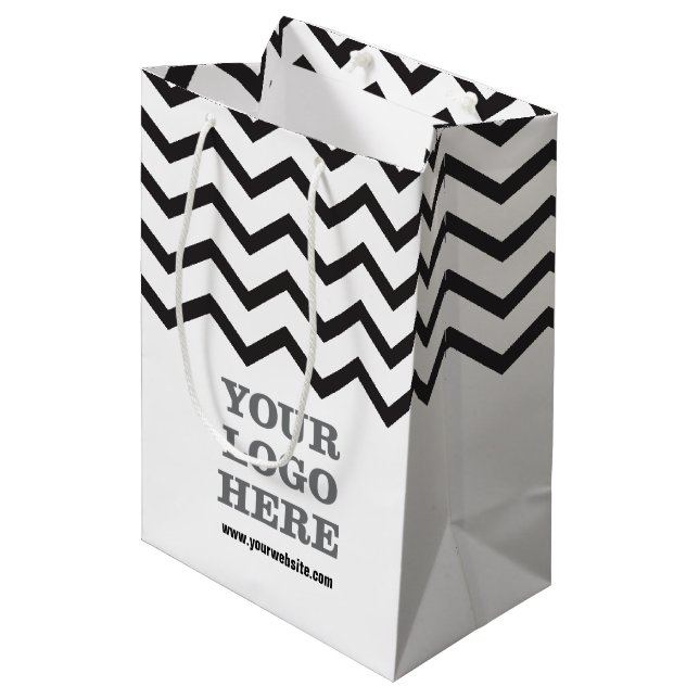 Create Your Own Logo Medium Gift Bag (Front Angled)