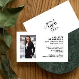 Create Your Own Logo Photo Classic Simple Business Card