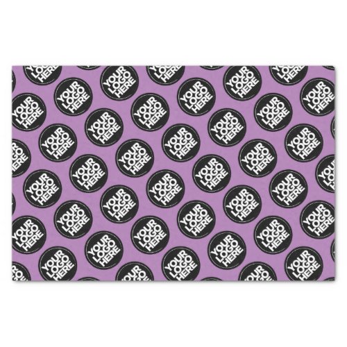 Create your own logo purple business pattern tissue paper