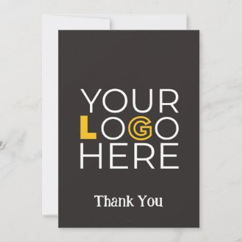 Create Your Own Logo Thank You Card Simple Minimal by ReligiousStore at Zazzle