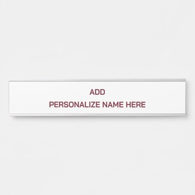 Create Your Own Long Hanging Name Plate (Front)