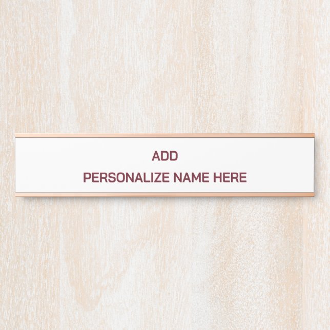 Create Your Own Long Hanging Name Plate (Front)