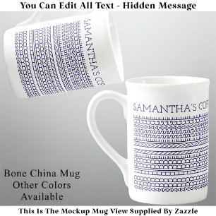 Create Your Own Long Hidden Message 148BW Novelty Bone China Mug