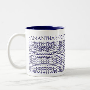 Create Your Own Long Hidden Message 148BW Novelty Two-Tone Coffee Mug