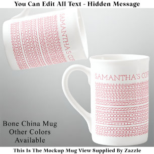 Create Your Own Long Hidden Message 148PW Novelty Bone China Mug