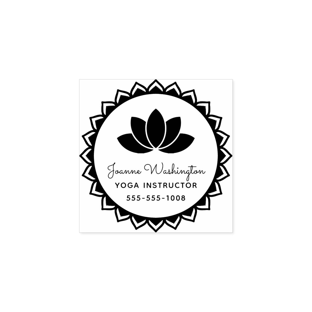 Create Your Own Lotus Flower Yoga Rubber Stamp Zazzle