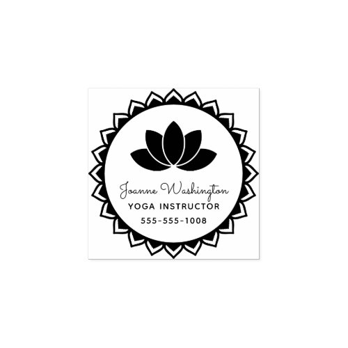 Create Your Own Lotus Flower Yoga Rubber Stamp