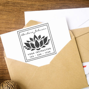 Create Your Own Lotus Flower Yoga Rubber Stamp