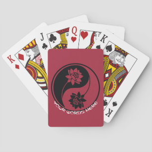 Create Your Own Lotus Yin Yang Symbol Poker Cards