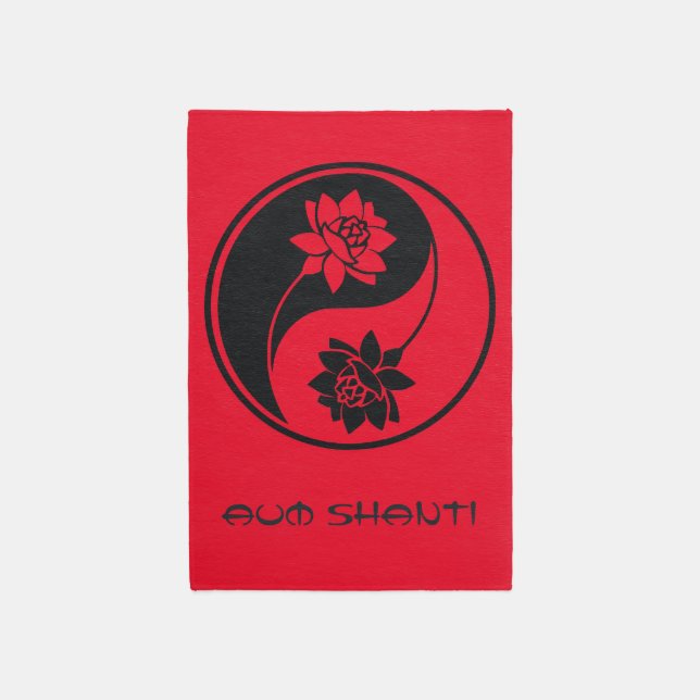Create Your Own Lotus Yin Yang Symbol Rug (Front (Vertical))