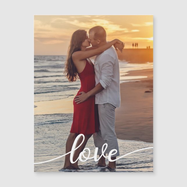Create Your Own Love Romantic Couple Magnetic Card (Front)