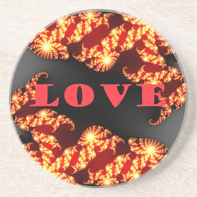 Create your own Love Sandstone Coaster (Front)