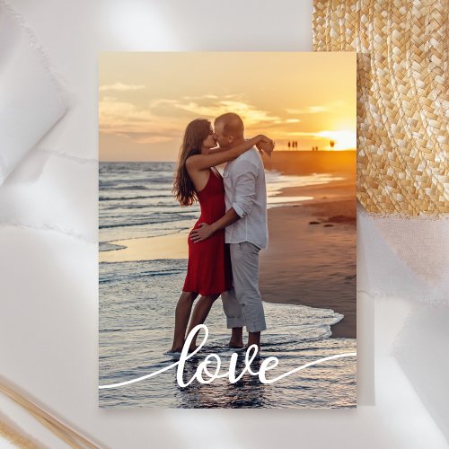 Create Your Own Love Script Romantic Couple Photo Card