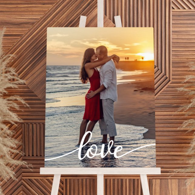 Create Your Own Love Script Romantic Couple Photo Foam Board (Love Romantic Photo Foam Board Sign)