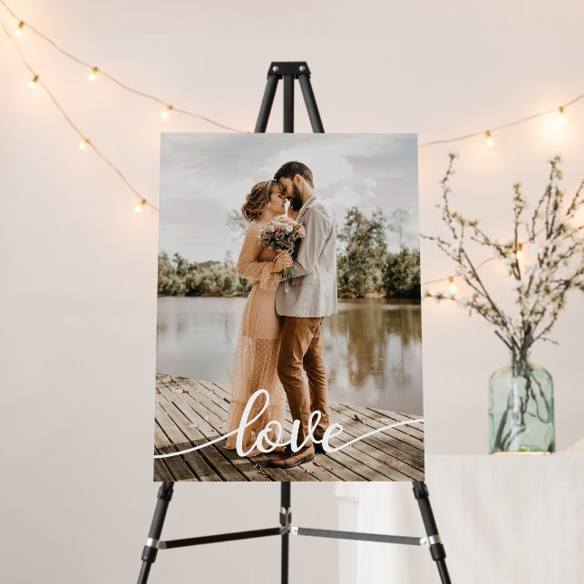 Create Your Own Love Script Romantic Couple Photo Foam Board (In Situ (Stand))