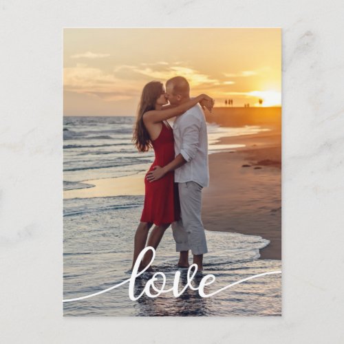 Create Your Own Love Script Romantic Couple Photo Postcard