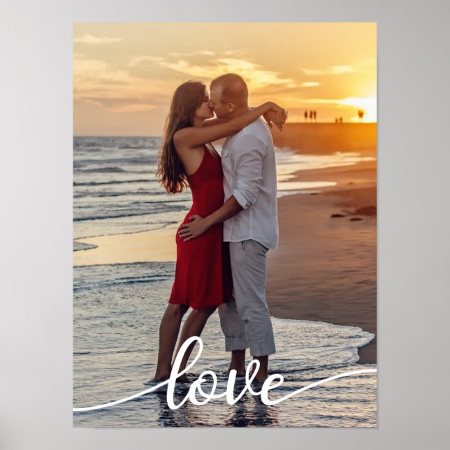 Create Your Own Love Script Romantic Couple Photo Poster (Front)