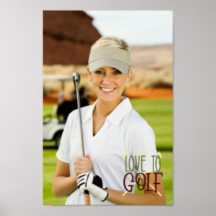 Create your own love to golf for golfer poster