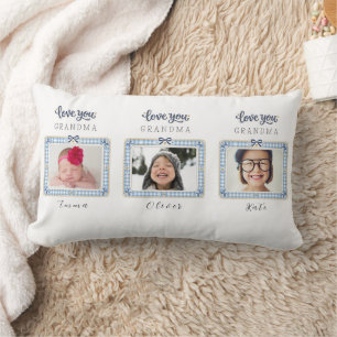 Create Your Own Love You Grandma 3 Photo Cute Lumbar Pillow