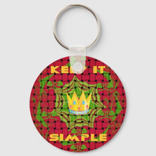Create Your Own Lovely color Floral Keep it simple Keychain