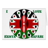 Create Your Own Lovely Colorful Kenya Hearts (Front Horizontal)