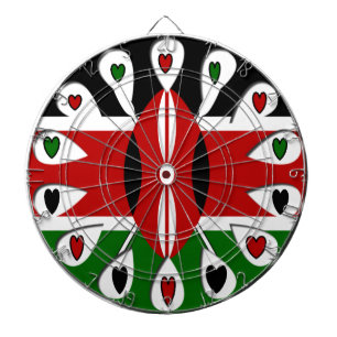 Create Your Own Lovely Colorful Kenya Hearts Dartboard With Darts