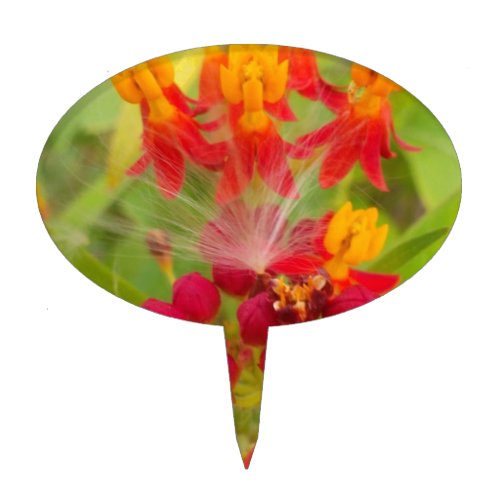 Create Your Own lovely green red yellow Flower Cake Topper