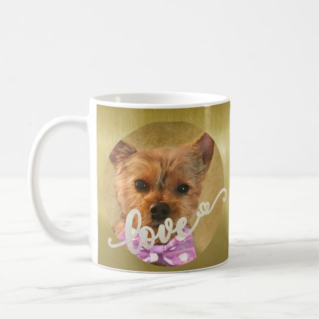 Create Your Own Loving Pet 2 Photos   Coffee Mug (Left)
