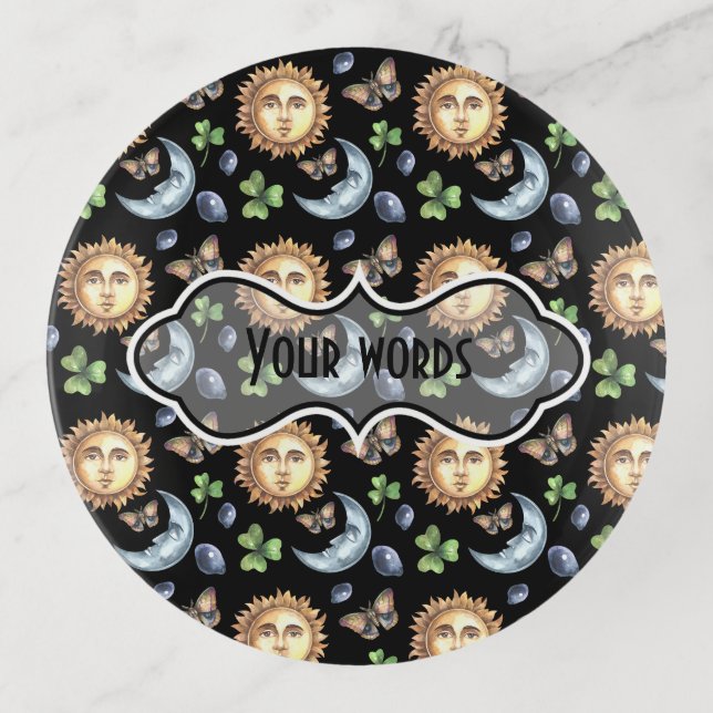 Create Your Own Lucky Celestial Butterfly Trinket Tray (Front)