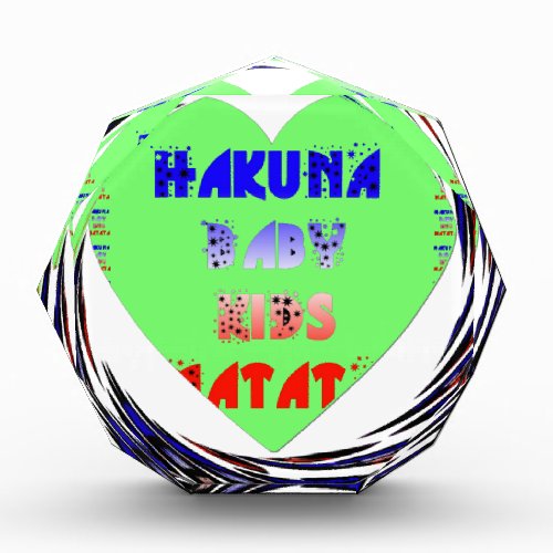 Create Your Own Luminous Hearts Baby Kid Design Acrylic Award