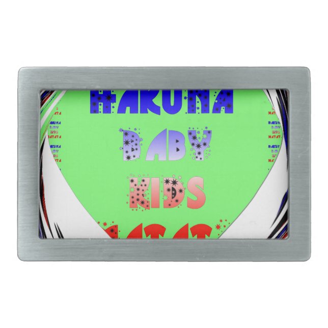 Create Your Own Luminous Hearts Baby Kid Design Belt Buckle (Front)