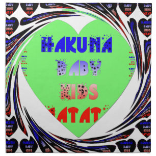 Create Your Own Luminous Hearts Baby Kid Design Cloth Napkin