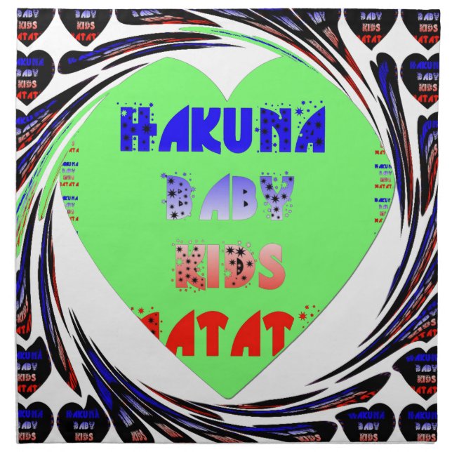 Create Your Own Luminous Hearts Baby Kid Design Cloth Napkin (Front)