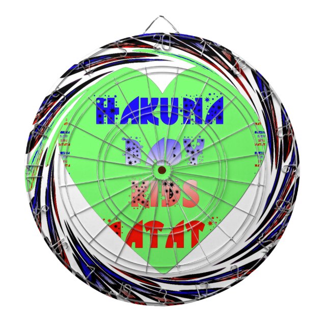 Create Your Own Luminous Hearts Baby Kid Design Dart Board (Front)