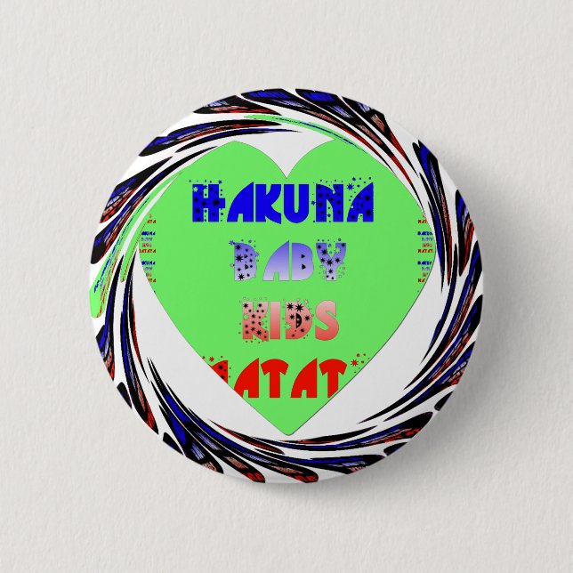 Create Your Own Luminous Hearts Baby Kid Design Pinback Button (Front)