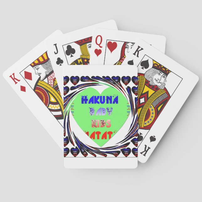 Create Your Own Luminous Hearts Baby Kid Design Poker Cards (Back)