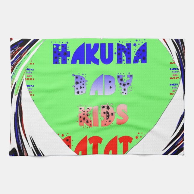 Create Your Own Luminous Hearts Baby Kid Design Towel (Horizontal)