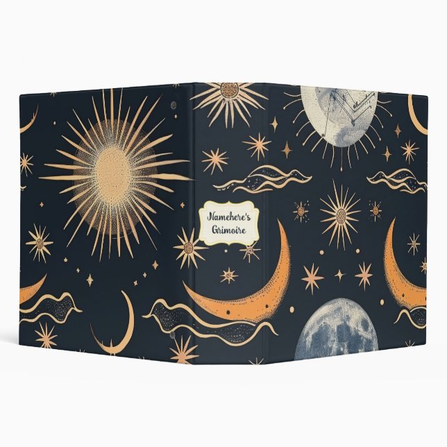 Create Your Own Lunar Cloudscapes Celestial 3 Ring Binder (Background)